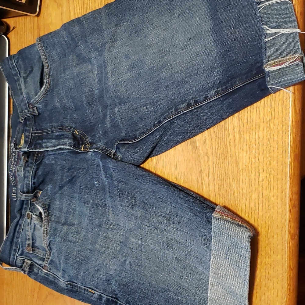 Boot cut jeans shorts